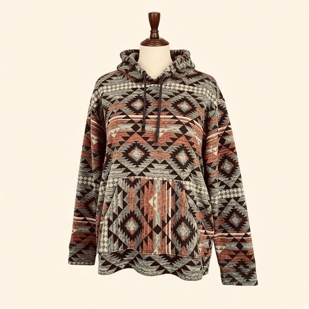 Brooklyn Cloth Men’s Aztec Southwestern Pullover Hoodie Size 3X Unisex